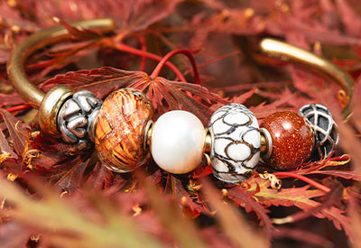 Trollbeads bangle in autumn colours