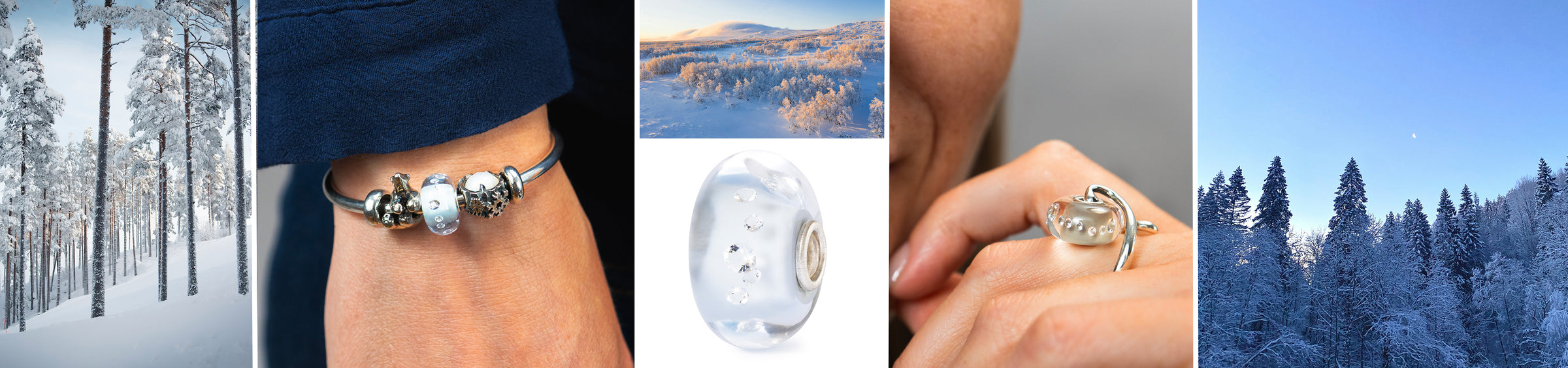 Moodboard with Nordic images and the beads for inspiration