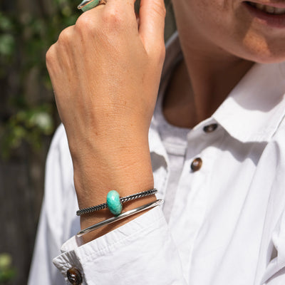 Amazonite Silver Bracelet