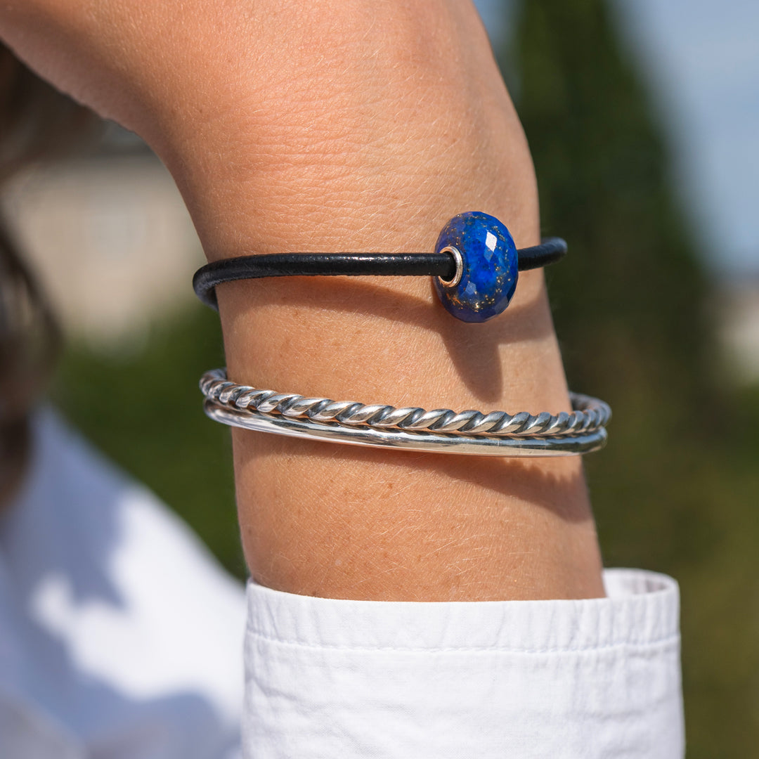 Lapis Lazuli Leather Bracelet