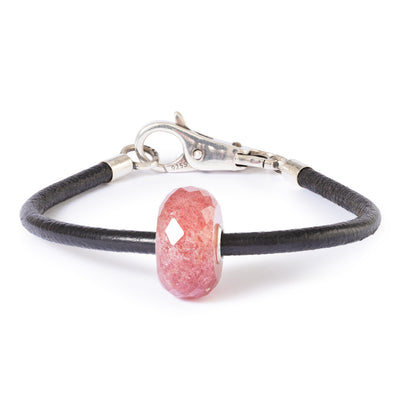 Strawberry Quartz Leather Bracelet