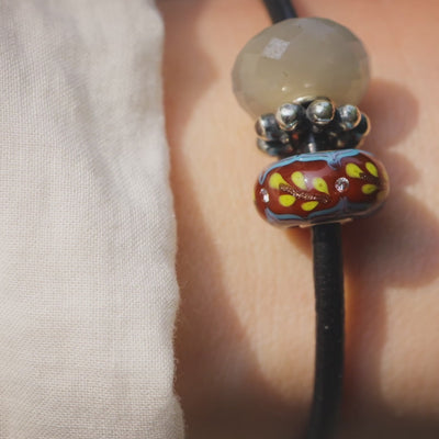 Velvet Twilight Spark Leather Bracelet