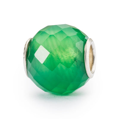 Round Green Onyx Facet Bead