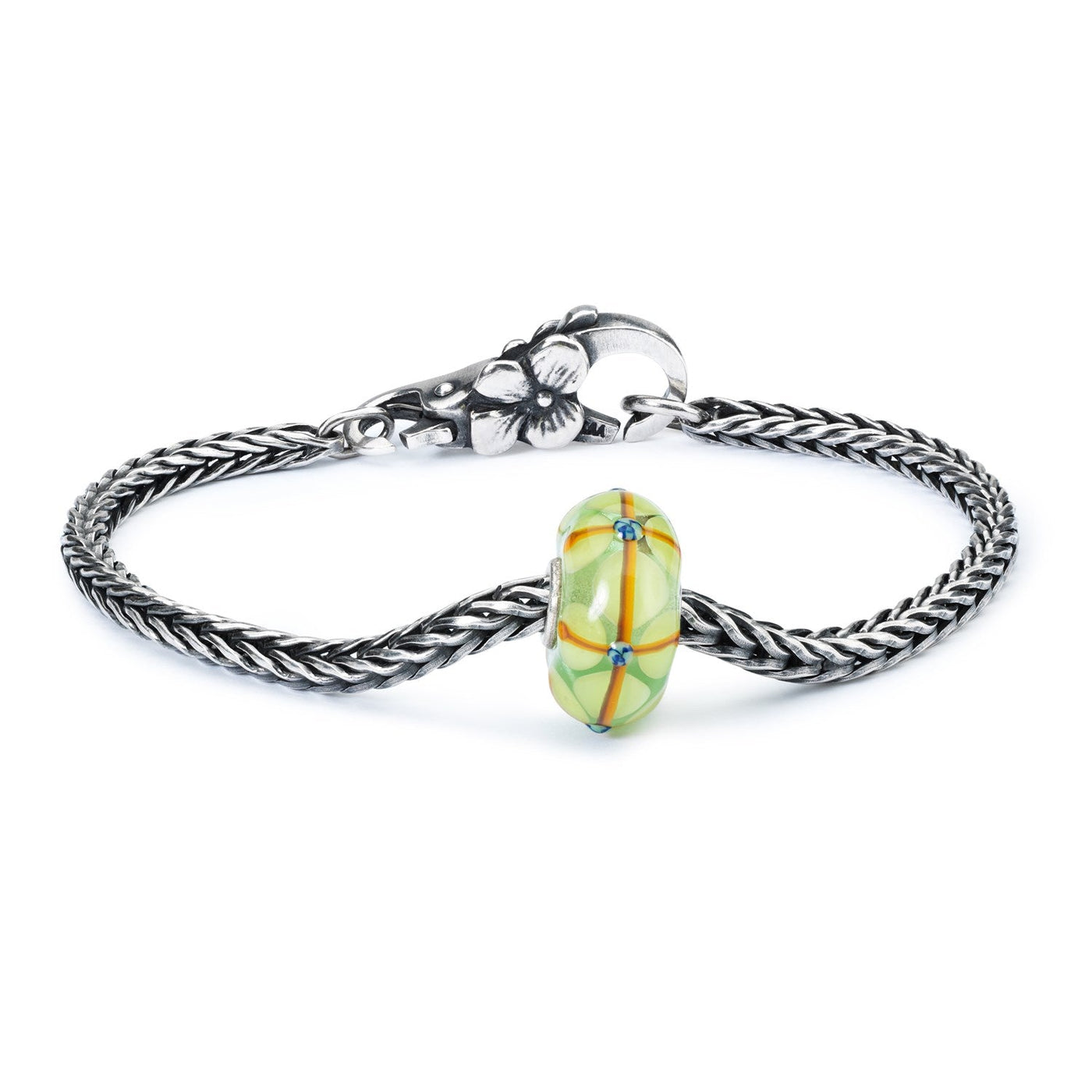 Summer Bushes Silver Bracelet, Flower Lock